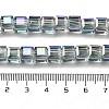Electroplate Glass Beads Strands EGLA-H108-01A-FR01-4