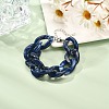 Chunky Acrylic Curb Chain Bracelet for Girl Women BJEW-JB06876-4