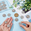 SUPERFINDINGS 20Pcs 2 Colors Alloy Cabochons FIND-FH0007-89-3