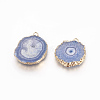 Natural Dyed Quartz Pendants G-P399-B08-2