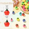 35Pcs 7 Colors Luminous Opaque Resin Pendants RESI-CJ0005-42-2