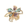 Alloy Rhinestone Brooch PW-WG722E4-01-2