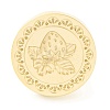 Golden Tone Round Wax Seal Brass Stamp Heads AJEW-Z034-01G-01-2