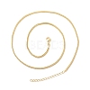 Brass Wheat Chains Necklace for Women NJEW-P265-26G-3