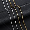 Stainless Steel Box Chain Necklace NJEW-YWC0001-02G-01-1