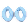 Opaque Spray Painted Acrylic Linking Rings X-OACR-S036-001A-I14-2