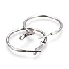 Tarnish Resistant 201 Stainless Steel Hoop Earrings EJEW-F188-24P-A-2