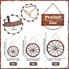 Natural Wood Hanging Wall Decorations Set HJEW-WH0047-22-2