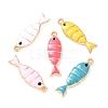 304 Stainless Steel Enamel Pendants STAS-K303-09KCG-1