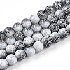 Transparent Baking Paint Glass Beads Strands DGLA-N009-8mm-09-1