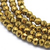 Electroplate Glass Beads Strands GLAA-F079-A-FP02-3