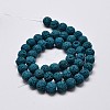 Natural Lava Rock Round Bead Strands G-I124-6mm-09-6