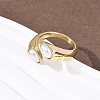 Opaque Acrylic Imitation Pearl Cuff Rings RJEW-P177-03C-G-2