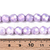 Anti-Tarnish Electroplate Glass Beads Strands X-EGLA-T021-8mm-15-08-4