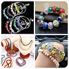 40Pcs 8 Colors Handmade Gold Sand Lampwork Beads Strands LAMP-YS0001-01-10