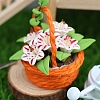 Polymer Clay Lily with Resin Basket Miniature Ornaments PW-WG87F42-01-2