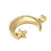 Rack Plating Brass Micro Pave Cubic Zirconia Pendants KK-P279-21G-2