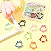30Pcs Spray Paint Alloy Spring Gate Rings FIND-FS0004-03-7