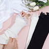 2 Pairs 2 Colors Acrylic Fibers Long Mesh Lace Gloves AJEW-CN0006-66-3