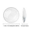 Transparent Glass Cabochons X-GGLA-R026-35mm-2