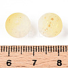 Frosted Baking Paint Crackle Glass Beads with Glitter Powder DGLA-T004-01I-3