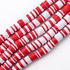 Handmade Polymer Clay Beads Strands CLAY-R089-6mm-T02B-01-1