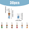 30Pcs Glass Bottle with Glass Seed Beads European Dangle Charms PALLOY-FI0001-02-2
