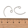 Rack Plating Brass Hoop Earrings Findings EJEW-R162-52P-3