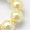 Baking Painted Pearlized Glass Pearl Round Bead Strands X-HY-Q330-8mm-21-3