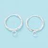 201 Stainless Steel Huggie Hoop Earring Findings STAS-P283-01P-S-1