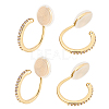 2 Pairs Brass Clip-on Earrings EJEW-HS0001-20G-1
