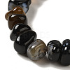 Natural Black Agate Beads Strands G-NH0017-B04-03-4