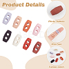 64Pcs 8 Colors Plastic Buttons BUTT-FG0001-36-4