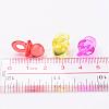 Mixed Color Transparent Acrylic Baby Pacifier Pendants X-TACR-R16-M-4