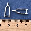 Rack Plating Brass Ice Pick Pinch Bails KK-Z030-05F-S-3