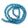 Transparent Electroplate Glass Beads Strands EGLA-A039-T2mm-A01-2