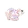 Transparent Resin Pendants RESI-H036-01F-2