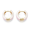 Brass Huggie Hoop Earrings EJEW-S209-07E-3