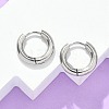 Tarnish Resistant 304 Stainless Steel Huggie Hoop Earrings EJEW-F111-16mm-P-1