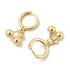 Brass Cherry Hoop Earrings EJEW-M077-19G-02-4