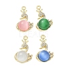 Alloy Rhinestone Pendants FIND-D044-22G-1