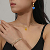 24Pcs 12 Colors Faceted Glass European Dangle Charms PALLOY-AB00176-6