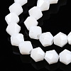 Opaque Solid Color Electroplate Glass Beads Strands EGLA-A039-P6mm-A15-3