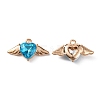 Zinc Alloy Rhinestone Pendants ALRI-TAC0003-24G-2