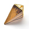 Natural Tiger Eye Point Pendulum Pendants G-E301-07G-2