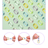 600Pcs 6 Colors Transparent Acrylic Linking Rings TACR-CJ0001-35-7