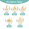 DICOSMETIC 20Pcs 5 Styles Rack Plating Brass Charms KK-DC0004-08-2