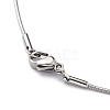 304 Stainless Steel Round Snake Chain Necklaces STAS-G244-88B-P-2