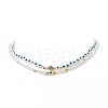 2Pcs 2 Style Natural White Jade & Lampwork Evil Eye Beaded Necklaces Set NJEW-JN04172-4