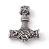 Tibetan Style 304 Stainless Steel Pendants STAS-P305-52AS-1
